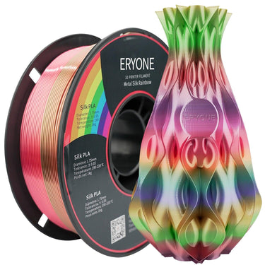 ERYONE Rainbow PLA Filament Multicolor Perfect Spooled 1.75mm 1Kg Classic Rainbow Steampunk Rainbow Metal Silk from NSE Imports #1.